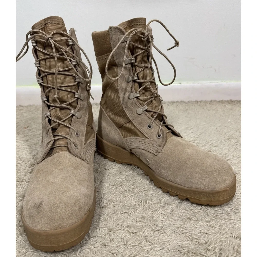McRae Footwear Men's Hot Weather Coyote Army Combat Boots Vibram Sole Size 7.5‎